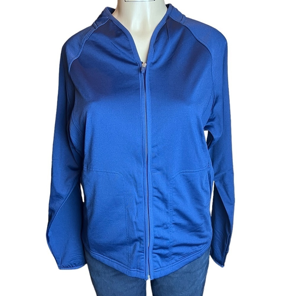 Wonderwink New Zip Up Navy Jacket Bomber Style Nurses Size Medium​​​​​